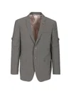 Thom Browne Single-breasted Suit Jacket In Gray