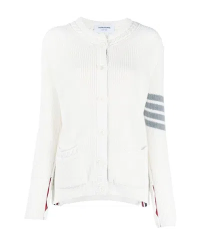 Thom Browne Striped Cable-knit Cardigan