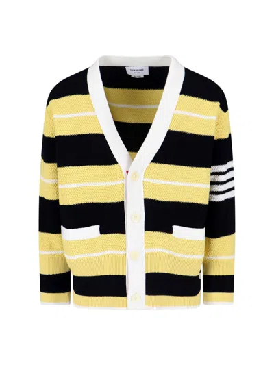 Thom Browne Striped Cardigan In Multi