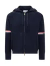 Thom Browne Striped Cashmere Sweatshirt In Blue
