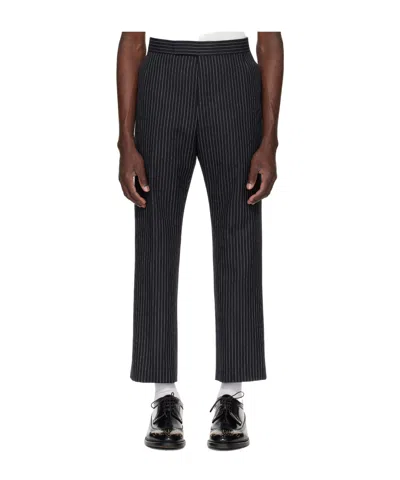 THOM BROWNE STRIPED CASUAL PANTS