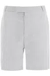Thom Browne Bermuda A Righe In Cotone In Grigio