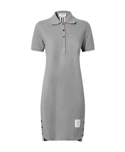 THOM BROWNE THOM BROWNE ASYMMETRIC HEM MINI POLO DRESS
