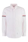 Thom Browne Striped Cotton Shirt Tricolor Detail