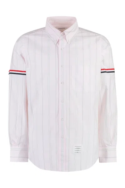 THOM BROWNE STRIPED COTTON SHIRT