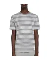 Thom Browne Short Sleeve Striped T-shirt In Gray