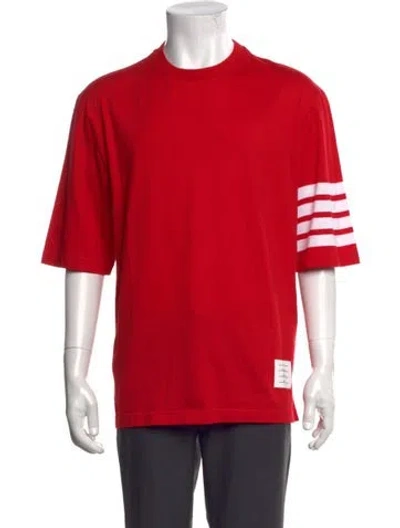 Pre-owned Thom Browne Striped Crew Neck T-shirt W/ Tags In Red