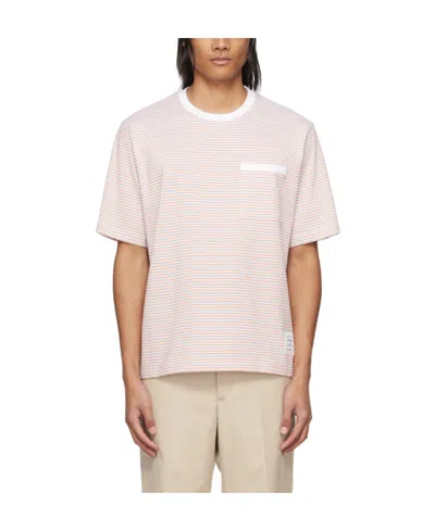 Thom Browne Striped Crewneck T-shirt In White