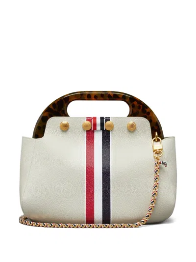 Thom Browne Striped-detail Leather Shoulder Bag In Multi