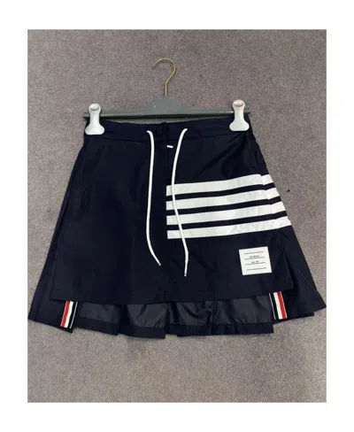 Thom Browne Striped Detail Skirt In Black