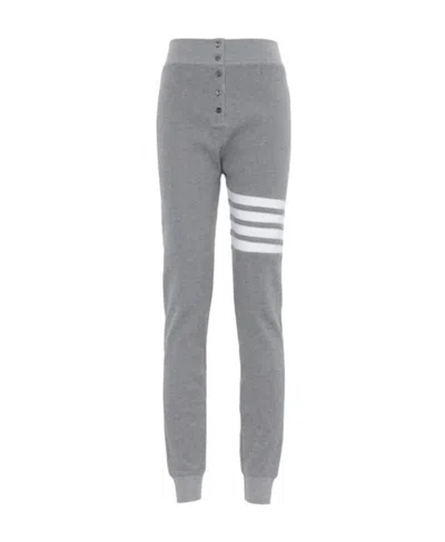Thom Browne Striped Detail Sweatpants In Gray