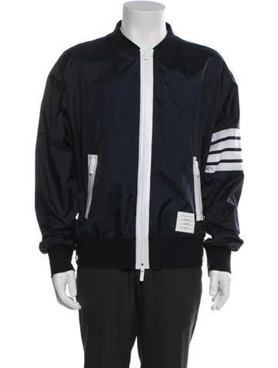 Pre-owned Thom Browne Striped Jacket In Blue