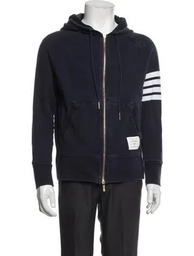 Pre-owned Thom Browne Striped Jacket In Blue