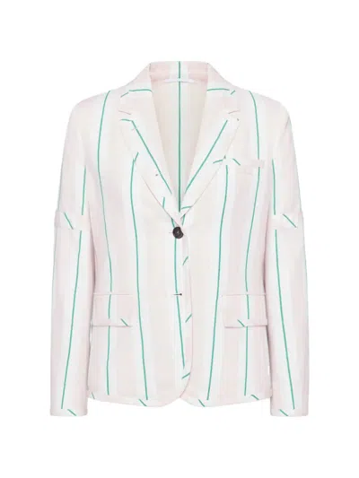 Thom Browne Striped Jacket In Multi