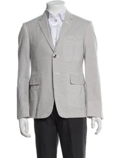 Pre-owned Thom Browne Striped Jacket In White