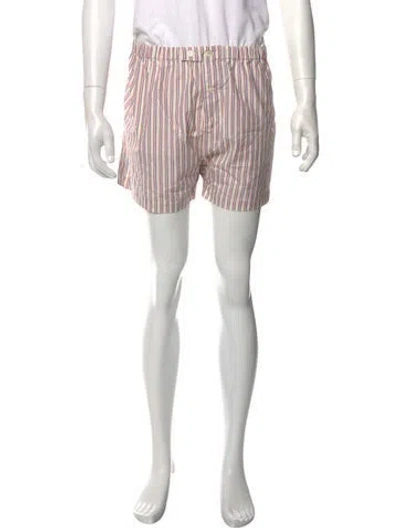 Pre-owned Thom Browne Striped Jogger Shorts In Gray