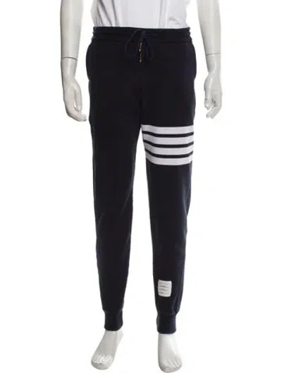 Pre-owned Thom Browne Striped Joggers In Blue