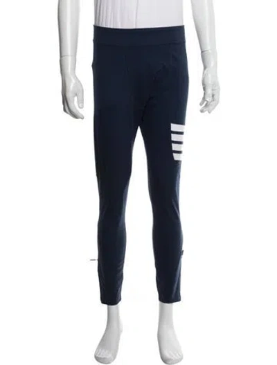 Pre-owned Thom Browne Striped Joggers In Blue