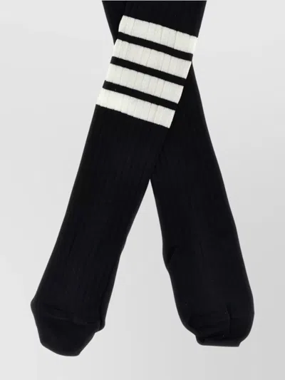Thom Browne Striped Knee-high Ribbed Socks