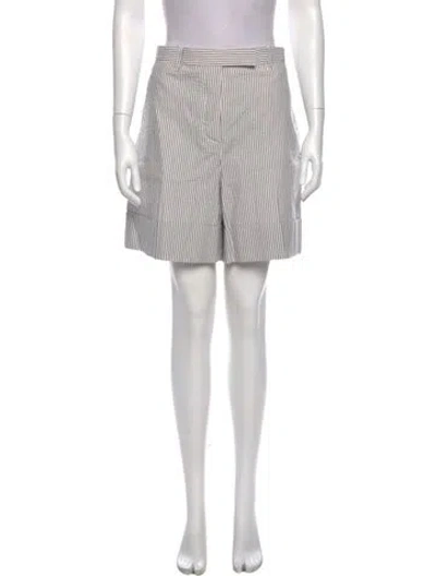 Pre-owned Thom Browne Striped Knee-length Shorts In White
