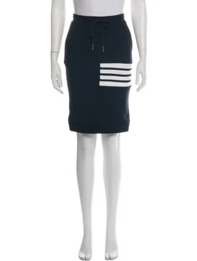 Pre-owned Thom Browne Striped Knee-length Skirt In Blue
