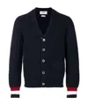 Shop Thom Browne Striped Knitted Cardigan In Black