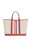 Thom Browne Medium Tool Tote With Leather Handle In Neutral
