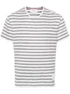 Thom Browne Striped Linen T-shirt In White