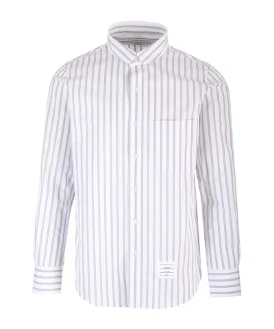 THOM BROWNE THOM BROWNE STRIPED LONG-SLEEVED BUTTONED SHIRT