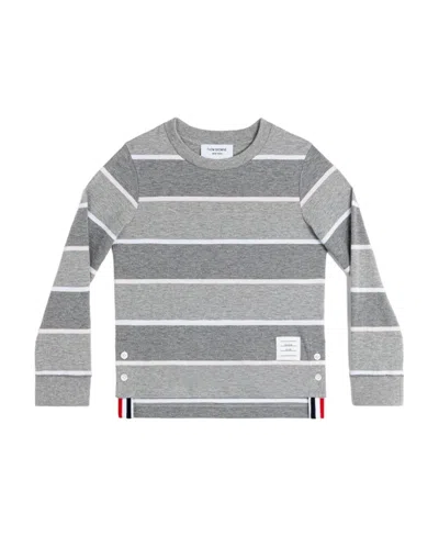 Thom Browne Striped Long-sleeved Sweater In Multicolor
