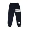 Thom Browne Striped Loopback 4 Bar Sweatpants Navy In 0