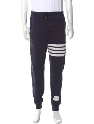Pre-owned Thom Browne Striped Lounge Bottoms In Blue