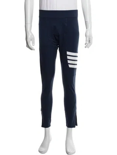 Pre-owned Thom Browne Striped Lounge Bottoms In Blue
