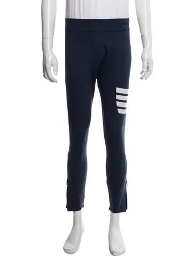Pre-owned Thom Browne Striped Lounge Bottoms In Blue