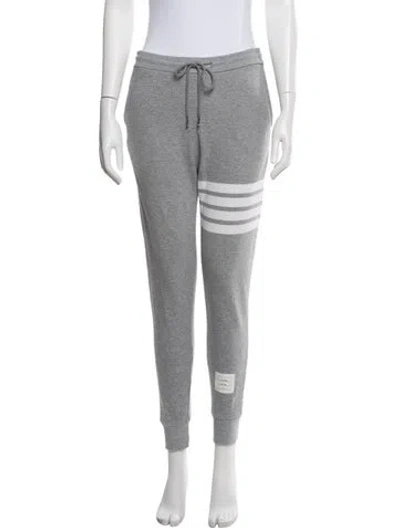 Pre-owned Thom Browne Striped Lounge Bottoms In Gray