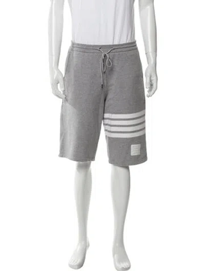 Pre-owned Thom Browne Striped Lounge Bottoms In Gray