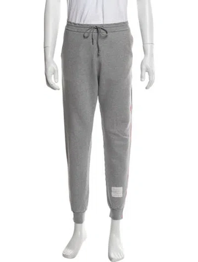 Pre-owned Thom Browne Striped Lounge Bottoms In Gray