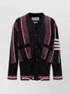Thom Browne Man Cardigan Black Size 5 Merino Wool
