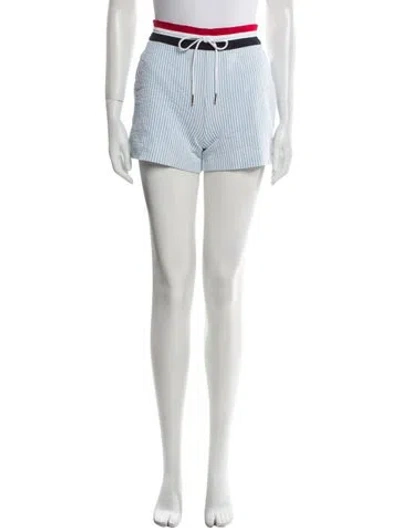 Pre-owned Thom Browne Striped Mini Shorts In Pink