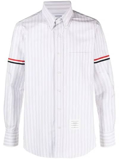 THOM BROWNE STRIPED OXFORD SHIRT