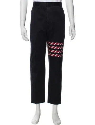 Pre-owned Thom Browne Striped Pants In Blue