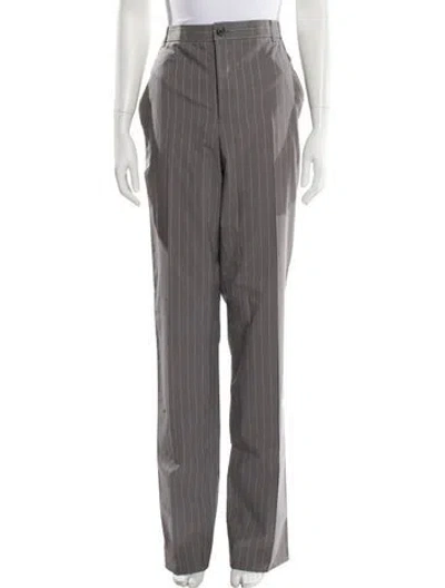 Pre-owned Thom Browne Striped Pants In Gray