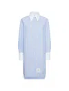 Thom Browne Striped-pattern Shirt Dress In Blue