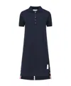 Thom Browne Mini Jacquard Knit Polo Dress In In Black