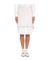 Thom Browne Striped Pleated Skirt In White