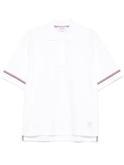 THOM BROWNE STRIPED POLO SHIRT