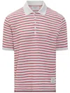 Thom Browne Short-sleeved Polo Shirt In White