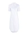 Thom Browne Striped Poplin Shirtdress In White