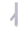 Thom Browne Striped Seersucker Tie In White