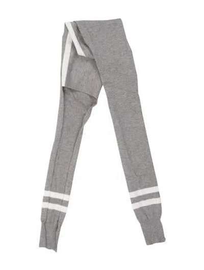 Pre-owned Thom Browne Striped Shawl In Gray